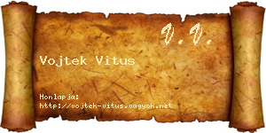 Vojtek Vitus névjegykártya